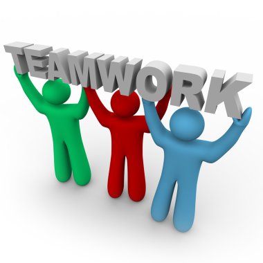 Teamwork - Three Hold the Word clipart