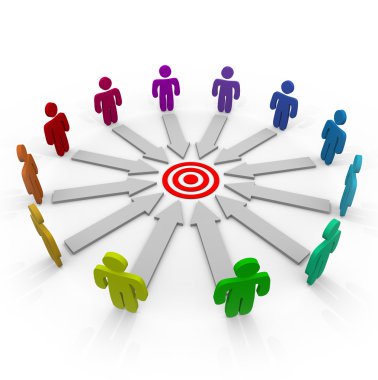 Competitors Aiming for the Same Goal clipart