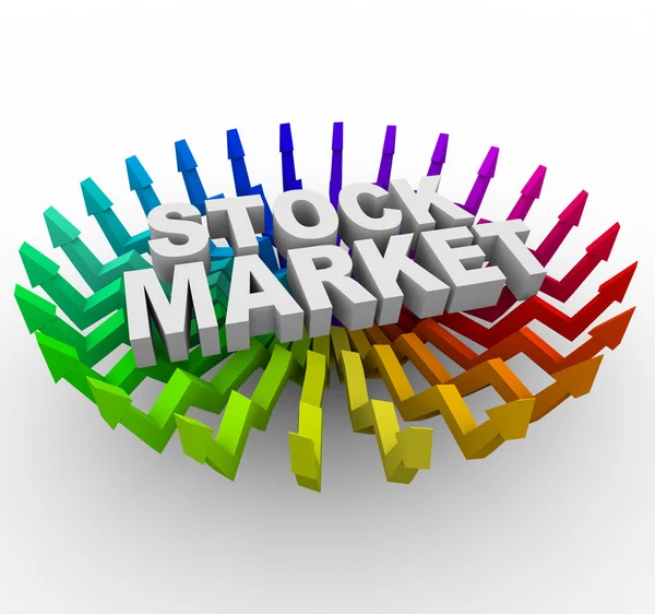 Mercado de valores - Flechas en aumento — Foto de Stock