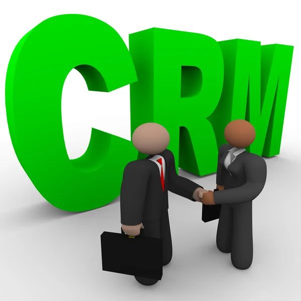 CRM - obchodní handshake — Stock fotografie