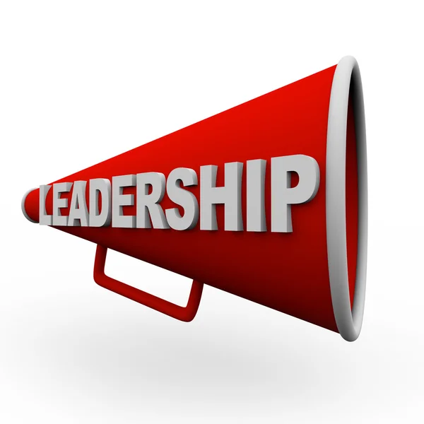 Liderlik - kırmızı bullhorn — Stok fotoğraf
