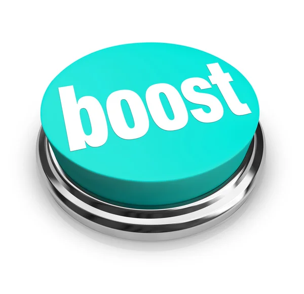 Boost - Blue Button — Stock Photo, Image