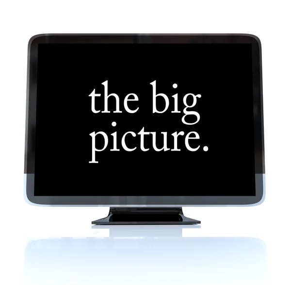 Het grote beeld - hoge-definitietelevisie, hdtv — Stockfoto