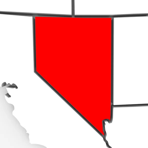 Nevada - abstrakte Zustandskarte — Stockfoto