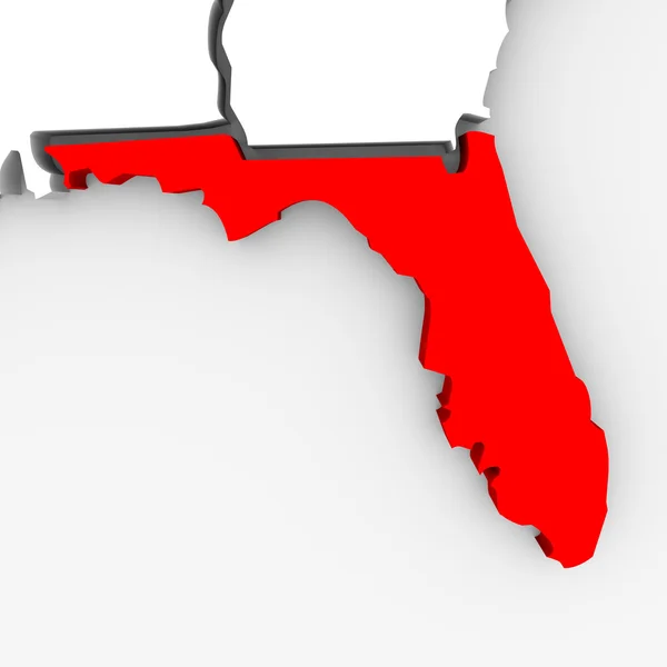 Флорида - Абстрактная карта штата — стоковое фото