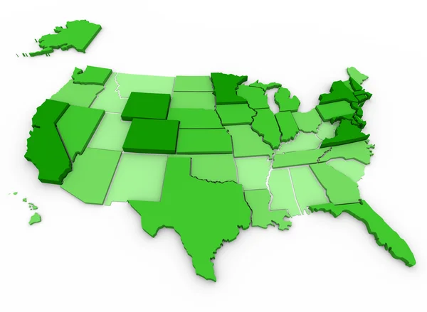 Por renda de Capita - Mapa dos Estados Unidos — Fotografia de Stock