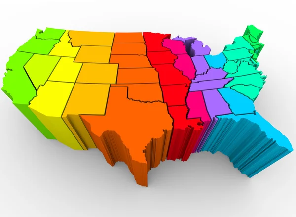 Ηνωμένες Πολιτείες ουράνιο τόξο των χρωμάτων - πολιτιστική πολυμορφία — Φωτογραφία Αρχείου