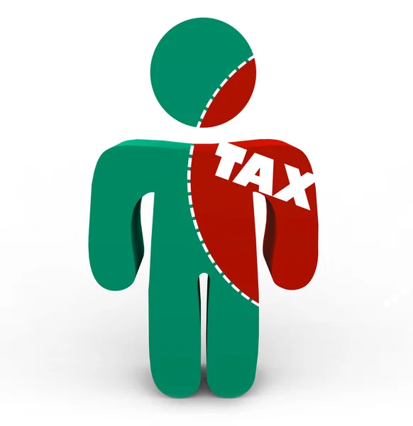 Dor dos Impostos - Redução do Imposto sobre a Pessoa — Fotografia de Stock