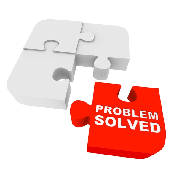Puzzle Pieces - Problem Solved — Stock Photo, Image