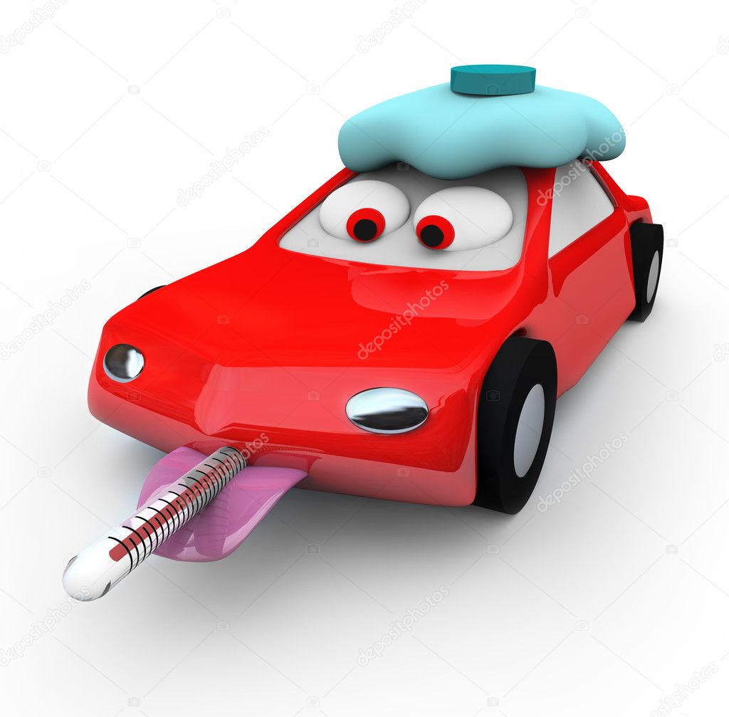 Broken Down Car Thermometer Stock Illustration by ©iqoncept 4440504