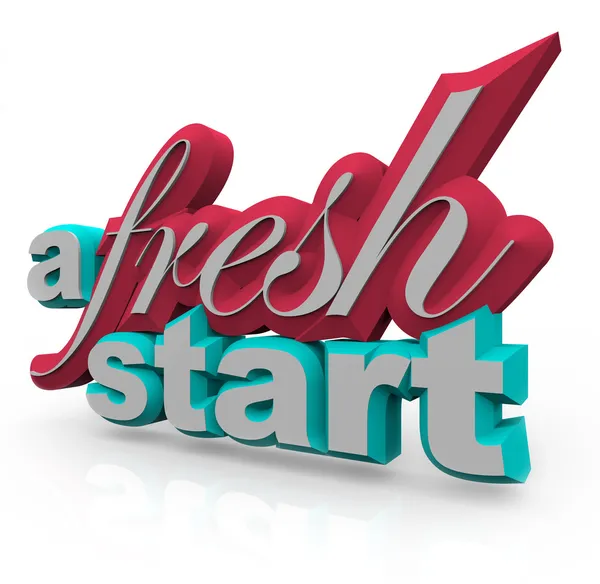 A Fresh Start - 3D Words — Stock Photo, Image