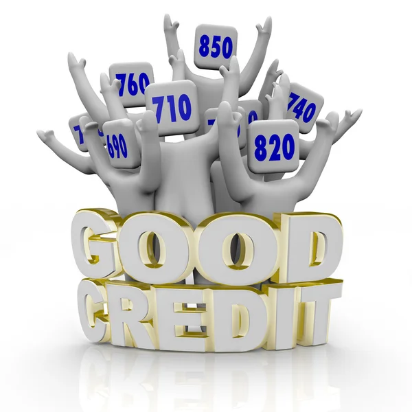 Boas pontuações de crédito - torcendo — Fotografia de Stock