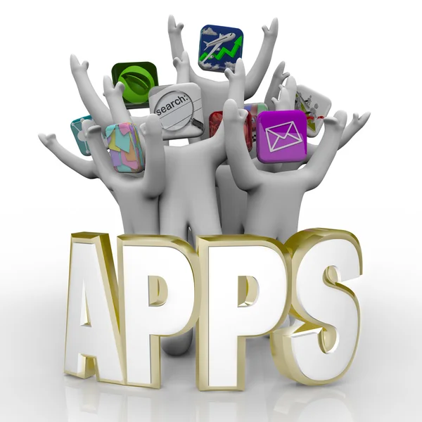 Apps - Palavra e torcida — Fotografia de Stock