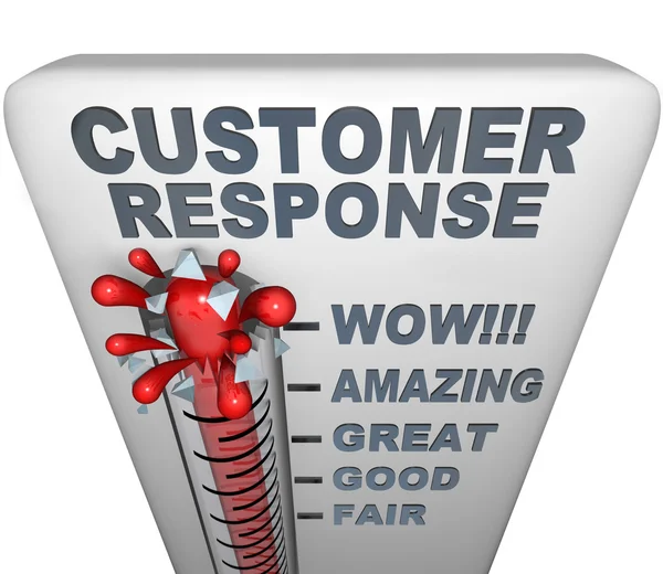 Thermometer - Customer Response — Stock Photo, Image