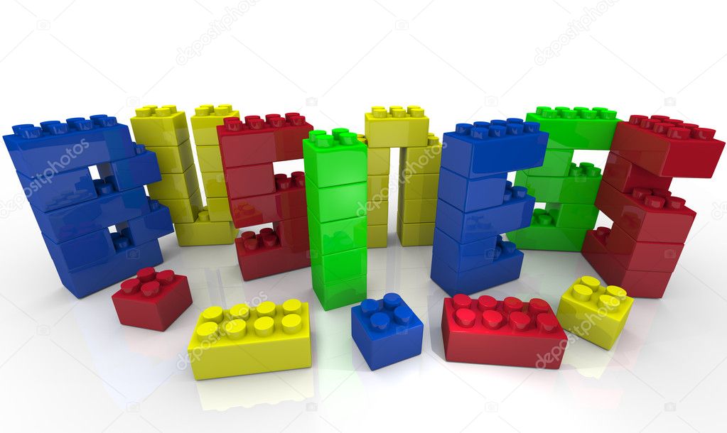 The word Business formed with plastic toy blocks