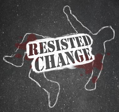 Resisting Change Leads to Obsolescence or Death clipart