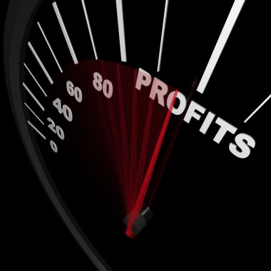 Speedometer - Rising Profits Successful Business clipart