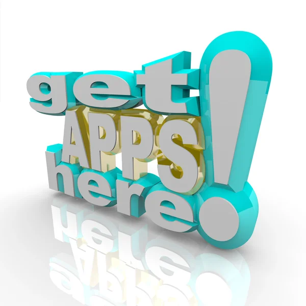 Obtenha aplicativos aqui - Application Marketplace — Fotografia de Stock