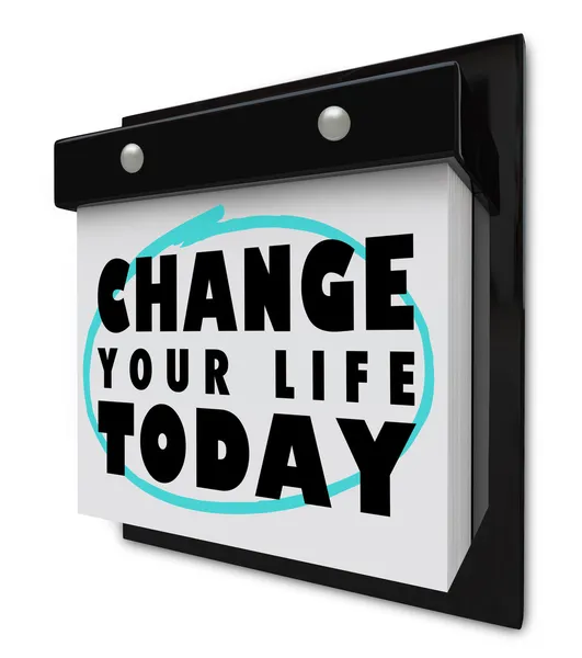 今日あなたの人生を変える - 壁掛けカレンダー — ストック写真