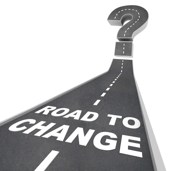 Road to Change - Words on Street — Stock Photo, Image