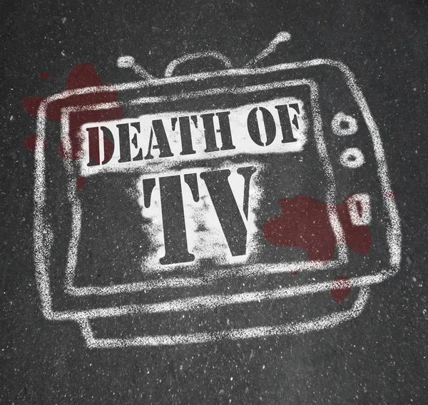 Döden av tv - mördades av nya medier — Stockfoto