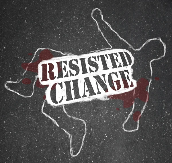 Resistir à Mudança leva à Obsolescência ou Morte — Fotografia de Stock