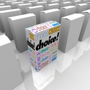 Choice - Many Boxes One is Different Alternative clipart