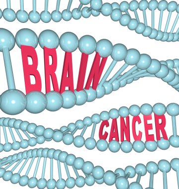 Brain Cancer Words in DNA Strand clipart