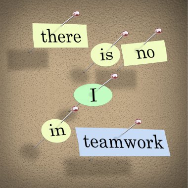 There is No I in Teamwork - Bulletin Board clipart