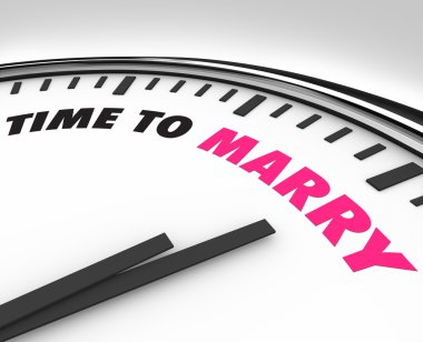 Time to Marry - Clock for Wedding Ceremony clipart