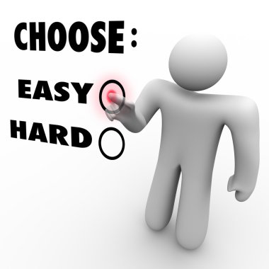 Choose Easy Or Hard - Difficulty Levels clipart