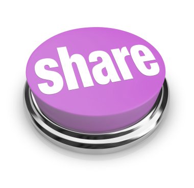 Share Word on Round Button - Generosity clipart