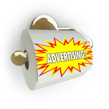 Traditional Advertising is Ineffective - Worthless as Toilet Pap clipart