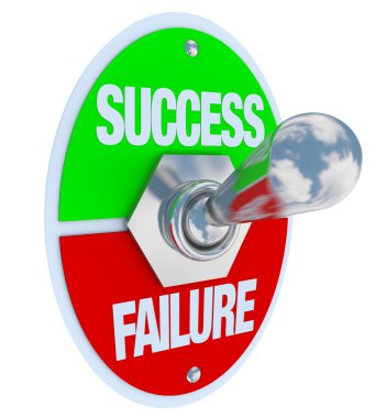 Success vs Failure - Toggle Switch clipart