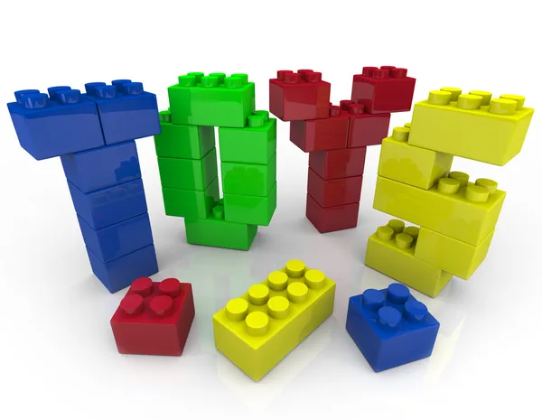 Leksaker - byggstenar för kreativa spelar — Stockfoto