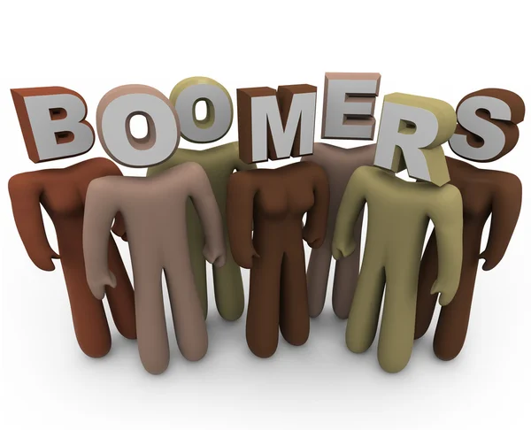 Boomers - de Raças Diferentes e Idade Mais Velha — Fotografia de Stock