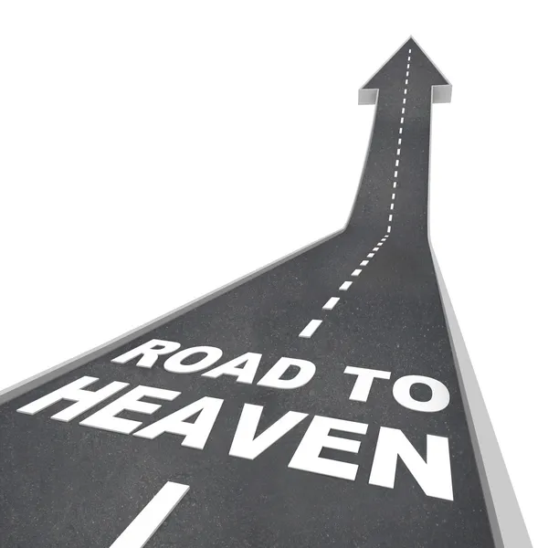 Droga do nieba - słowa na ulicy — Zdjęcie stockowe