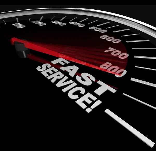 Fast Service - Speedometer of Speedy Customer Support — Stock Photo, Image