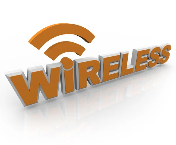 Parola e simbolo wireless - Connessione mobile — Foto Stock