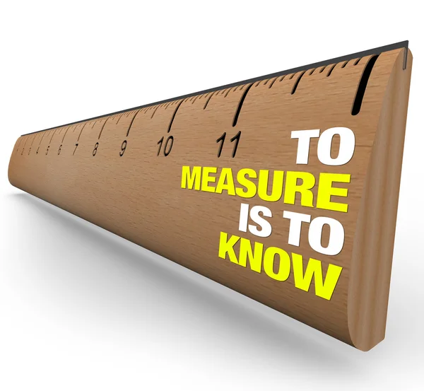 Liniaal - om te meten is weten - belang van metrics — Stockfoto