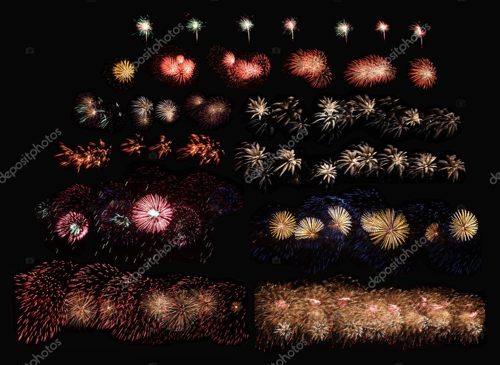 Set fireworks — Stock Photo © Alleks #4143626