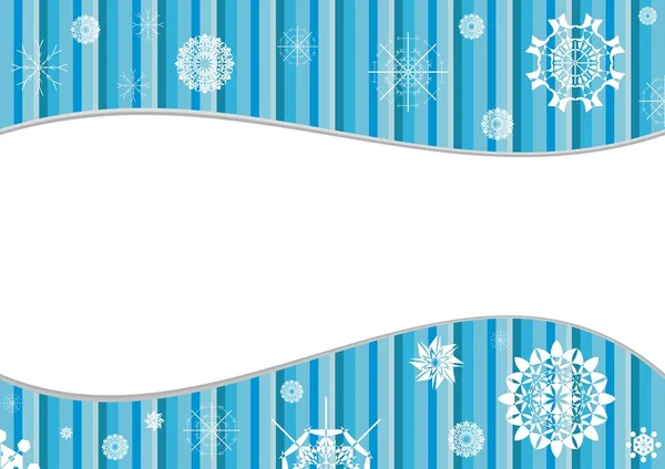 Snowflakes striped background — Stock Vector