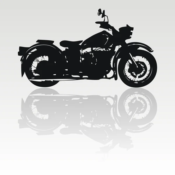 Silhouette Des Motorrads — Stockvektor