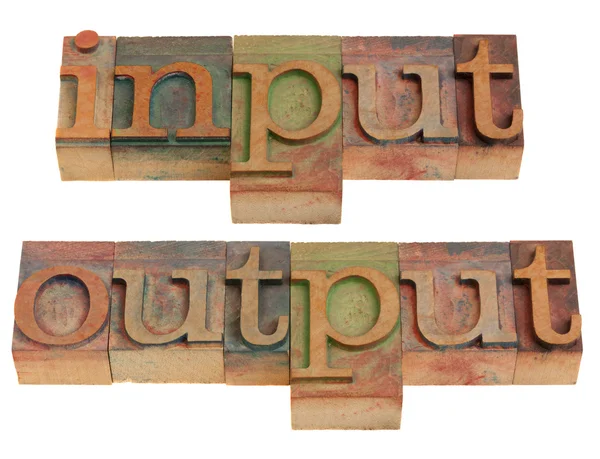 Input and output — Stock Photo, Image