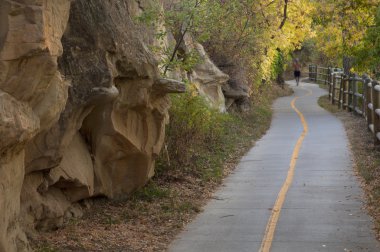 Bike and walking trail clipart