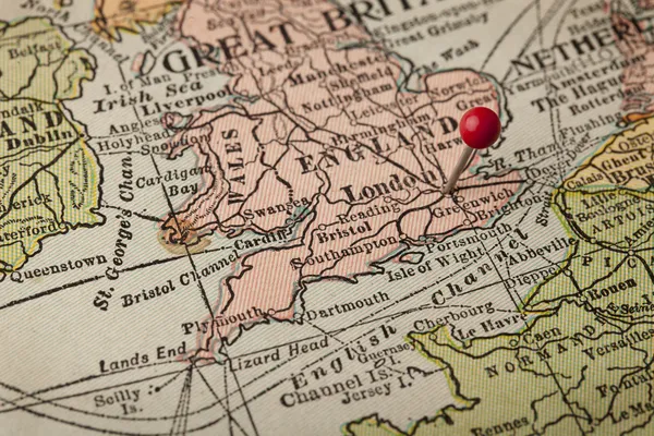 Londres e Inglaterra mapa do vintage — Fotografia de Stock