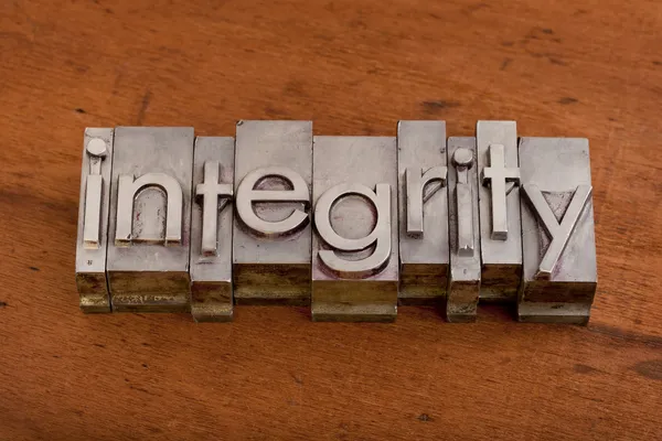 Conceito de integridade ou ética — Fotografia de Stock