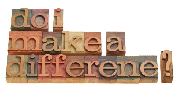 Zrobić różnicę — Zdjęcie stockowe