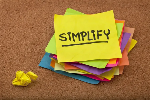 Simplify reminder — Stock Photo, Image