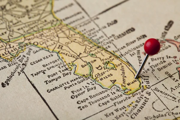 Florida mapa do vintage — Fotografia de Stock